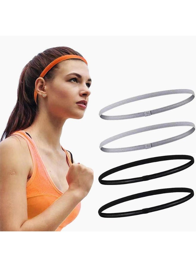 Layali Thick Non-Slip Elastic Sport Headbands, 4-Piece – For Football, Yoga & Soccer - Image 5
